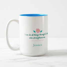 De Café Em Dois Tons Caneca do verso da bíblia