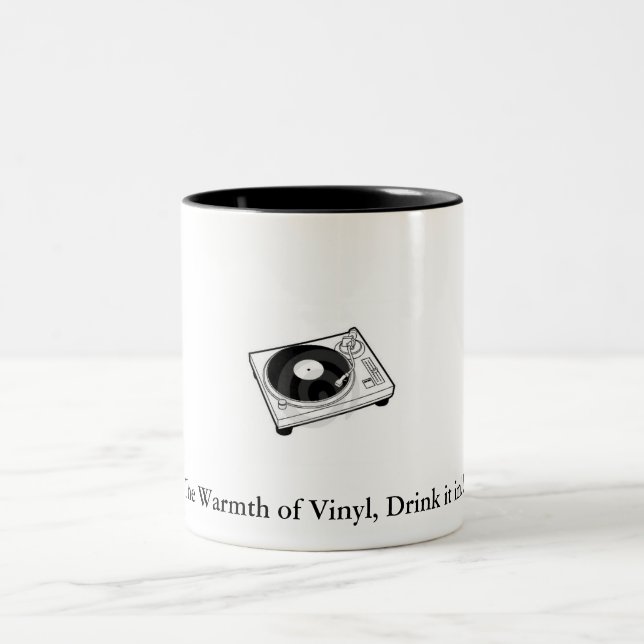 De Café Em Dois Tons Caneca do vinil (Centro)