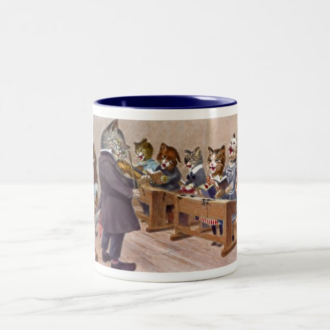 De Café Em Dois Tons Caneca do violinista do gato (Centro)