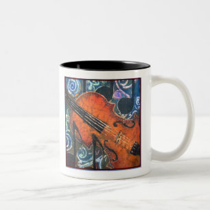 De Café Em Dois Tons Caneca do violino do violino