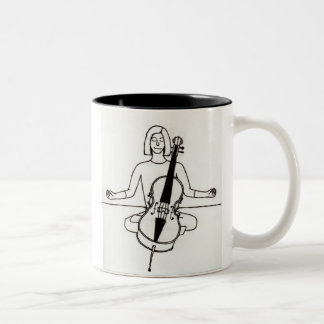 De Café Em Dois Tons Caneca do violoncelista do zen