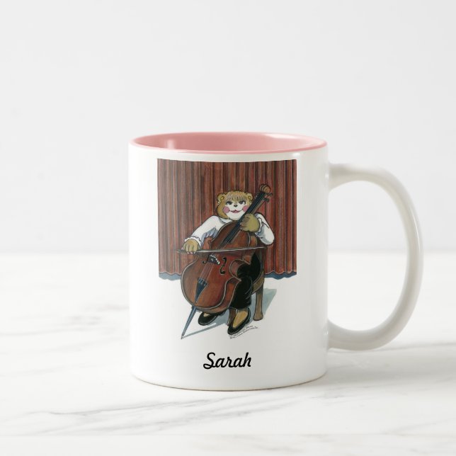 De Café Em Dois Tons Caneca do violoncelo (Direita)