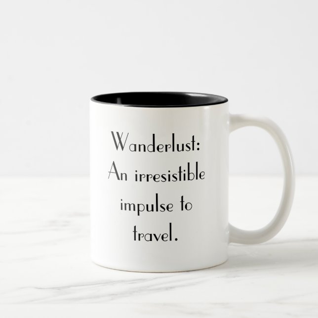 De Café Em Dois Tons Caneca do Wanderlust (Direita)