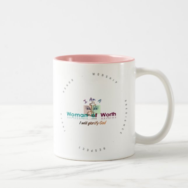 De Café Em Dois Tons Caneca do wow (rosa) (Direita)