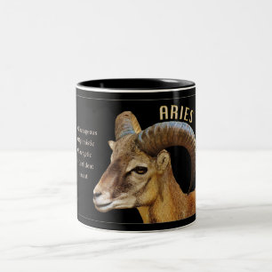 De Café Em Dois Tons Caneca do zodíaco da ram do Aries com