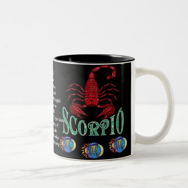 De Café Em Dois Tons Caneca do zodíaco do sinal do nascimento da (Direita)
