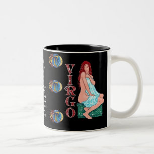 De Café Em Dois Tons Caneca do zodíaco do sinal do nascimento do Virgo