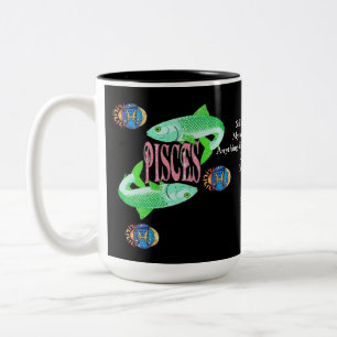 De Café Em Dois Tons Caneca do zodíaco do sinal do nascimento dos