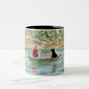 De Café Em Dois Tons Caneca dos amigos da pesca