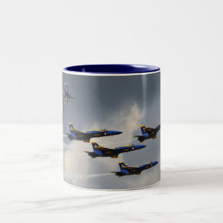 De Café Em Dois Tons Caneca dos anjos azuis