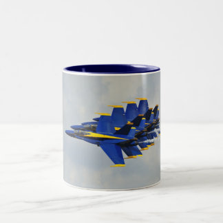 De Café Em Dois Tons Caneca dos anjos azuis