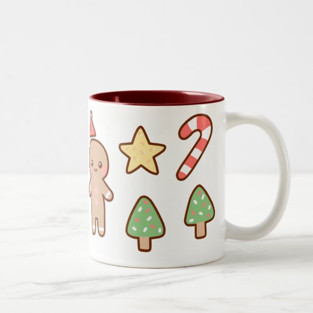 De Café Em Dois Tons Caneca dos biscoitos do Natal (Direita)