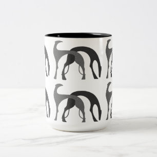 De Café Em Dois Tons Caneca dos cães do art deco