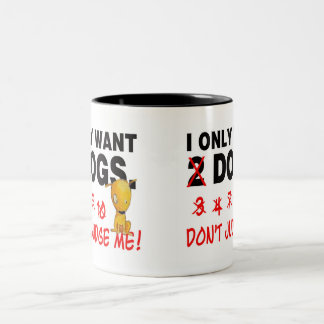 De Café Em Dois Tons Caneca dos cães - não me julgue!