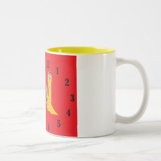 De Café Em Dois Tons Caneca dos calçados da forma