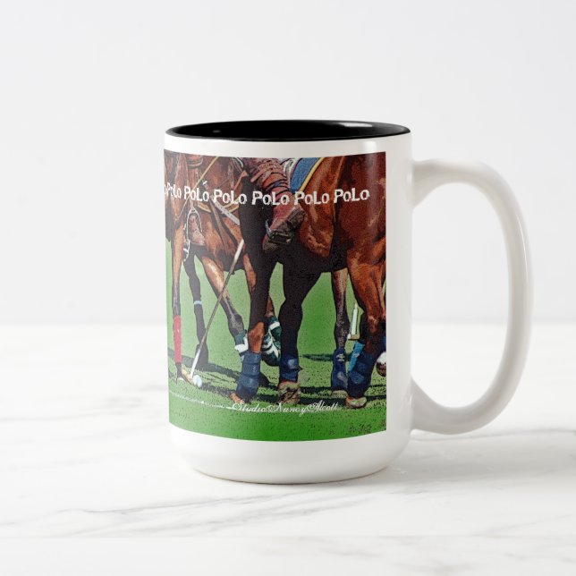De Café Em Dois Tons Caneca dos cascos & dos malhos do polo (Direita)