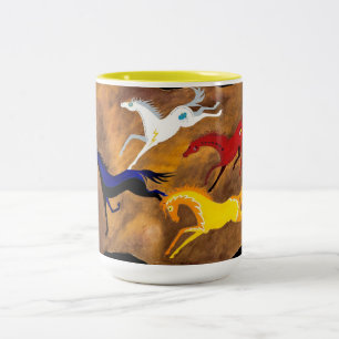 De Café Em Dois Tons Caneca dos cavalos da medicina
