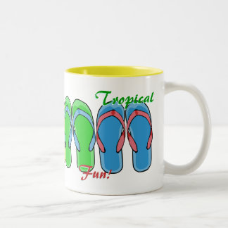 De Café Em Dois Tons Caneca dos chinelos