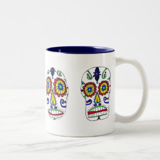 De Café Em Dois Tons Caneca dos crânios do açúcar