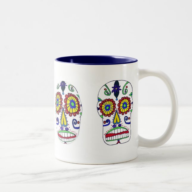 De Café Em Dois Tons Caneca dos crânios do açúcar (Direita)