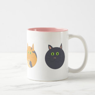 De Café Em Dois Tons Caneca dos gatos