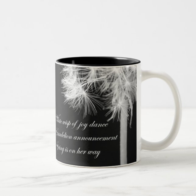 De Café Em Dois Tons Caneca dos haicais do dente-de-leão (Direita)
