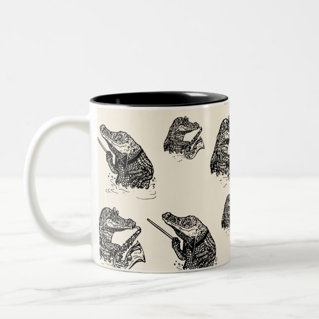 De Café Em Dois Tons caneca dos maestros do crocodilo (Esquerda)