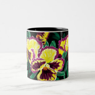 De Café Em Dois Tons Caneca dos Pansies