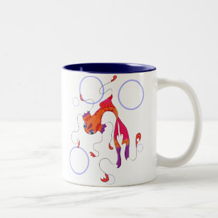 De Café Em Dois Tons Caneca dos peixes