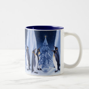 De Café Em Dois Tons Caneca dos pinguins