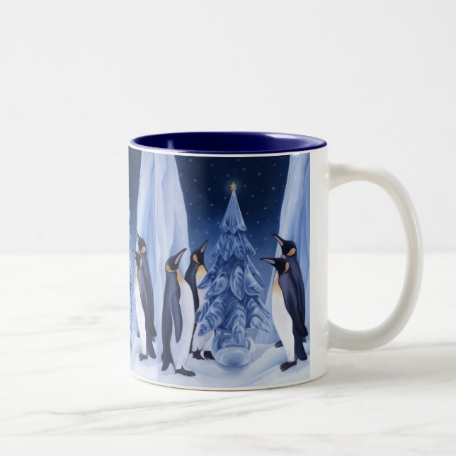 De Café Em Dois Tons Caneca dos pinguins (Direita)