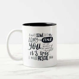 De Café Em Dois Tons Caneca dos poemas líricos do salvamento