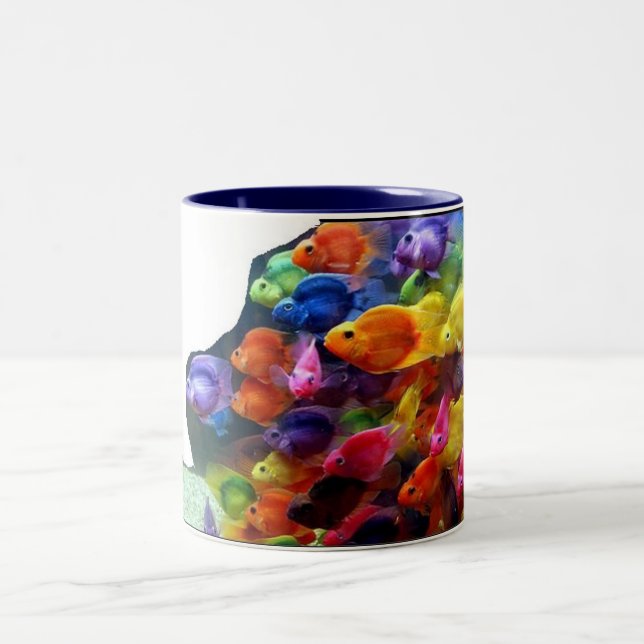 De Café Em Dois Tons caneca dos rainbowfish (Centro)