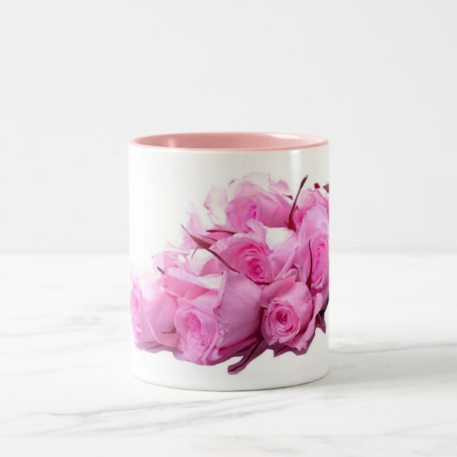 De Café Em Dois Tons Caneca dos rosas (Centro)