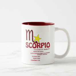 De Café Em Dois Tons Caneca dos traços da Escorpião