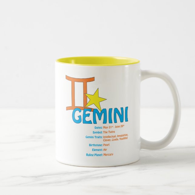 De Café Em Dois Tons Caneca dos traços dos Gêmeos (Direita)