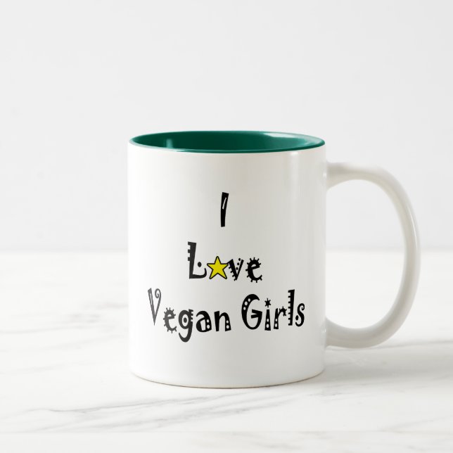 De Café Em Dois Tons Caneca dos Vegans do amor (Direita)
