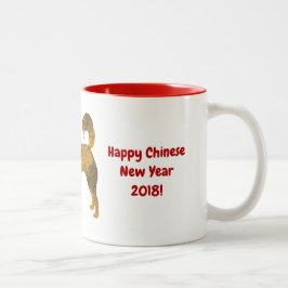 De Café Em Dois Tons Caneca Dourada Husky Two-Tone