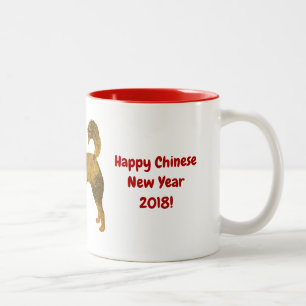 De Café Em Dois Tons Caneca Dourada Husky Two-Tone