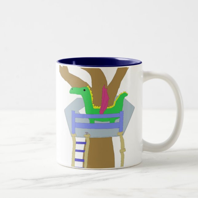 De Café Em Dois Tons Caneca Dragon Treehouse (Direita)