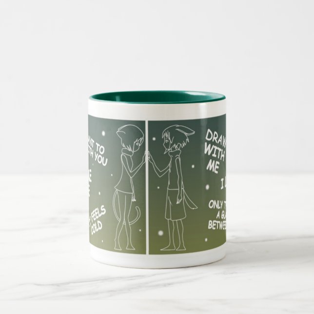 De Café Em Dois Tons Caneca Draw With Me (Centro)