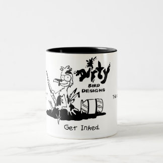 De Café Em Dois Tons Caneca Dunking do pássaro sujo