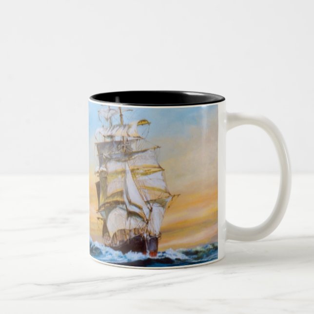 De Café Em Dois Tons Caneca dupla do cruzamento (Direita)