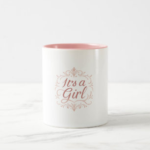 De Café Em Dois Tons Caneca - É uma Menina