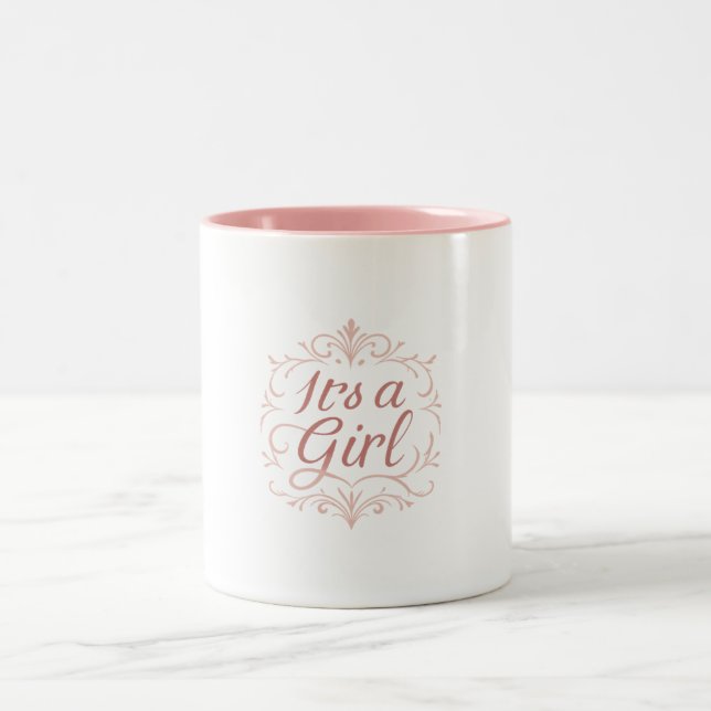 De Café Em Dois Tons Caneca - É uma Menina (Centro)