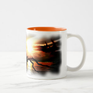 De Café Em Dois Tons Caneca "em tandem" do Dois-Tom