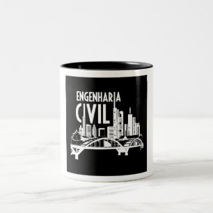 De Café Em Dois Tons Caneca Engenharia Civil