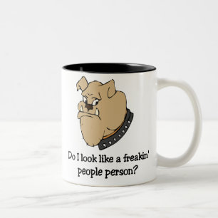 De Café Em Dois Tons Caneca engraçada do buldogue