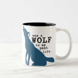 De Café Em Dois Tons Caneca engraçada do lobo
