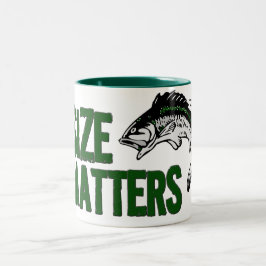 De Café Em Dois Tons Caneca engraçada do pescador - MATÉRIAS do TAMANHO